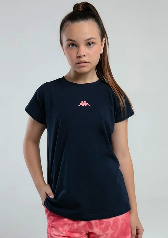 KAPPA Lacivert Kız Çocuk Pamuklu T-Shirt