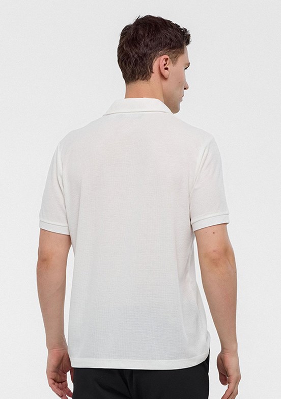 BACKANDBOND Beyaz Erkek Polo Yaka T-Shirt
