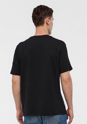 BACKANDBOND Siyah Erkek Bisiklet Yaka T-Shirt