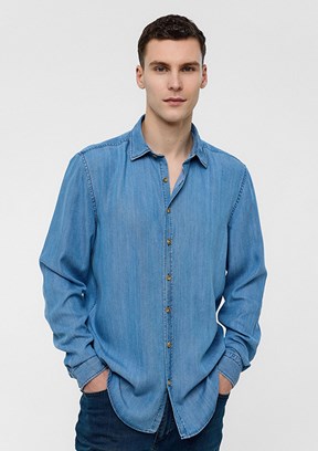 BACKANDBOND Mavi Erkek Denim Gömlek
