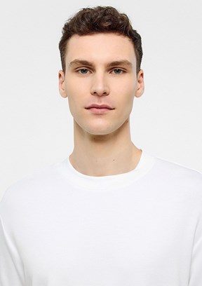 BACKANDBOND Beyaz Erkek Bisiklet Yaka T-Shirt