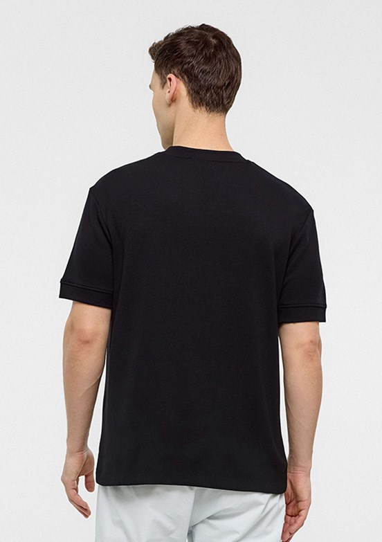 BACKANDBOND Siyah Erkek Bisiklet Yaka T-Shirt
