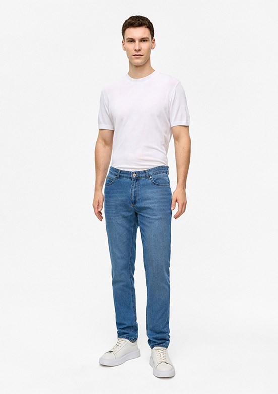 BACKANDBOND Mavi Erkek 5 Cep Jean Pantolon