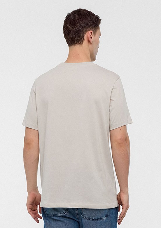 BACKANDBOND Bej Erkek Bisiklet Yaka T-Shirt