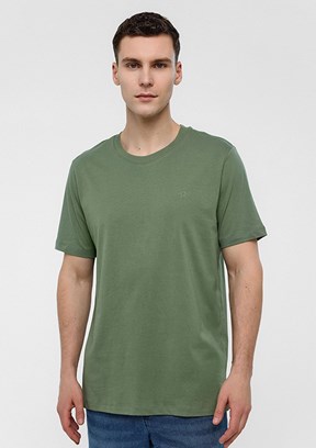 BACKANDBOND Yeşil Erkek Bisiklet Yaka T-Shirt