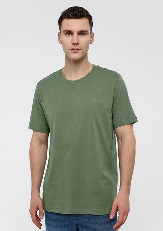 BACKANDBOND Yeşil Erkek Bisiklet Yaka T-Shirt