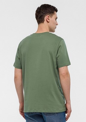BACKANDBOND Yeşil Erkek Bisiklet Yaka T-Shirt