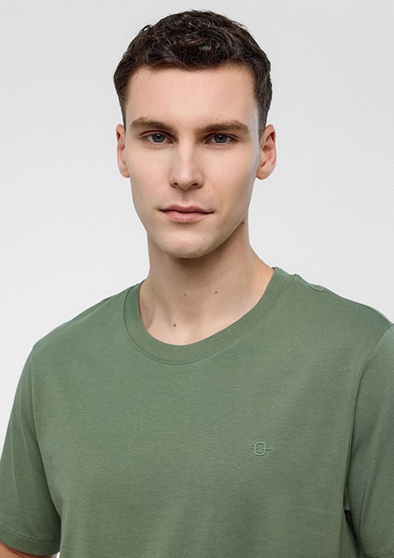 BACKANDBOND Yeşil Erkek Bisiklet Yaka T-Shirt