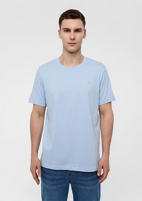 BACKANDBOND Mavi Erkek Bisiklet Yaka T-Shirt