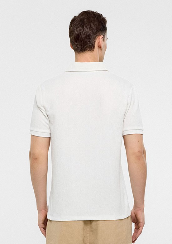 BACKANDBOND Beyaz Erkek Polo Yaka T-Shirt