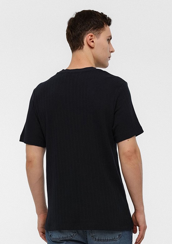 BACKANDBOND Lacivert Erkek Bisiklet Yaka T-Shirt
