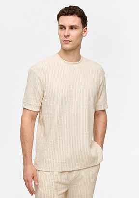 BACKANDBOND Natural Erkek Bisiklet Yaka T-Shirt