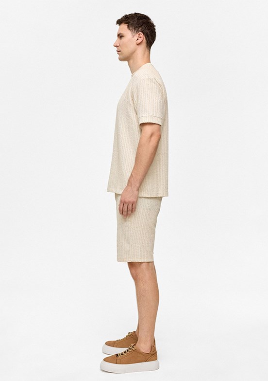 BACKANDBOND Natural Erkek Bisiklet Yaka T-Shirt