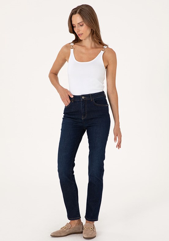 PIERRE CARDIN Mavi Kadın Slim Jean Pantolon