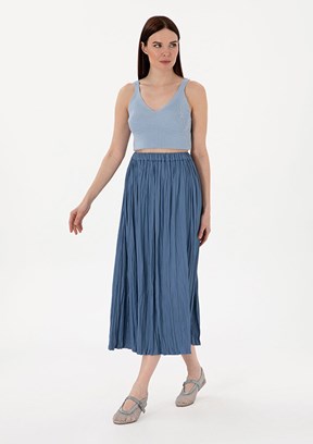 PIERRE CARDIN Lacivert Kadın Oversize Etek