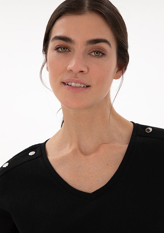 PIERRE CARDIN Siyah Kadın Regular T-shirt