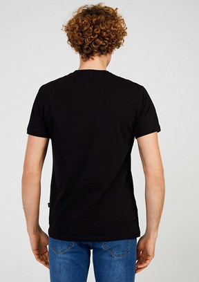 THE CROW Marin - TC7111 Erkek Siyah Baskılı T-Shirt