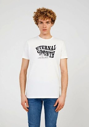 THE CROW Eternal - TC7124 Erkek Beyaz Baskılı T-Shirt