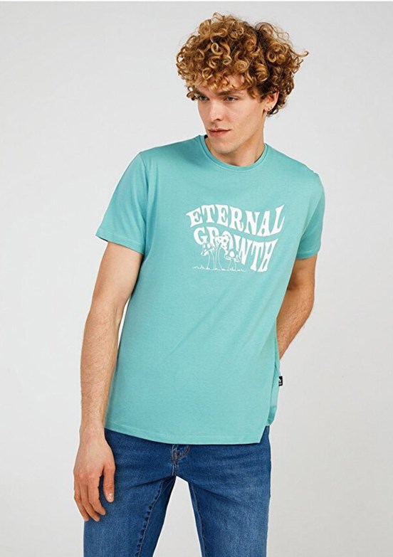 THE CROW Eternal - TC7124 Erkek Yeşil Baskılı T-Shirt