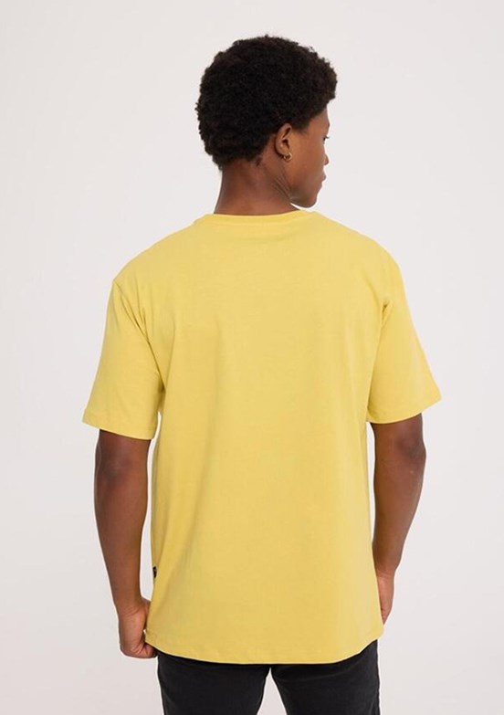 THE CROW Scream - TC9029 Erkek Sarı Basic T-Shirt