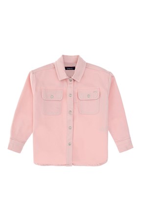 US POLO ASSN Pembe Kız Çocuk Denim Gömlek