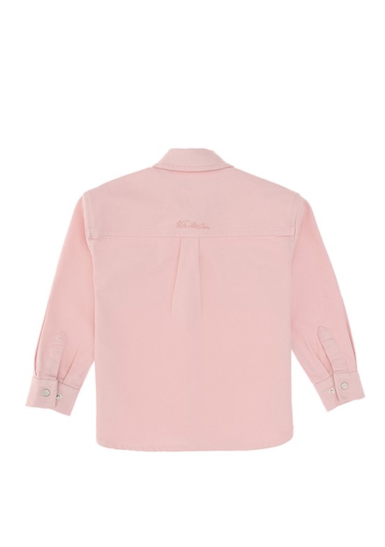 US POLO ASSN Pembe Kız Çocuk Denim Gömlek