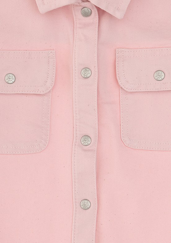 US POLO ASSN Pembe Kız Çocuk Denim Gömlek