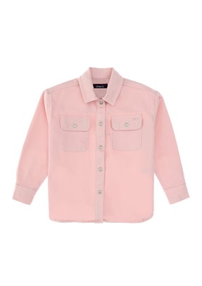 US POLO ASSN Pembe Kız Çocuk Denim Gömlek