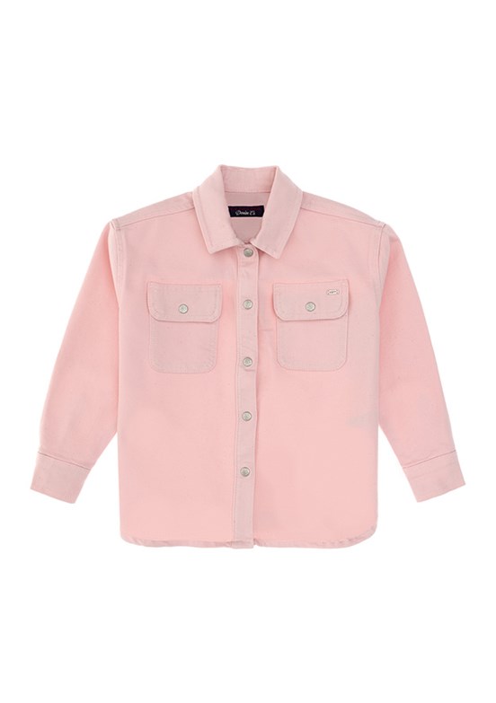 US POLO ASSN Pembe Kız Çocuk Denim Gömlek
