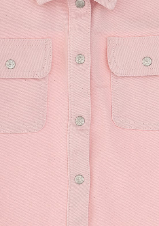 US POLO ASSN Pembe Kız Çocuk Denim Gömlek