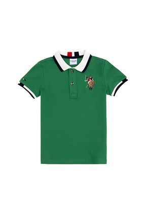 US POLO ASSN Yeşil Erkek Çocuk Basic T-Shirt