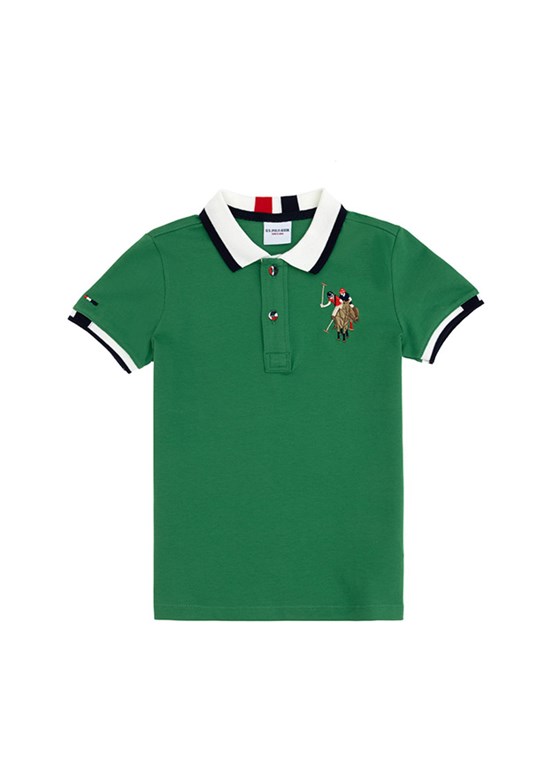 US POLO ASSN Yeşil Erkek Çocuk Basic T-Shirt