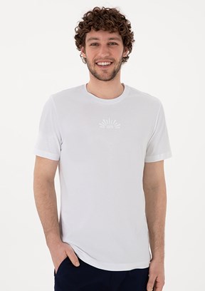 US POLO ASSN Beyaz Erkek Regular T-Shirt