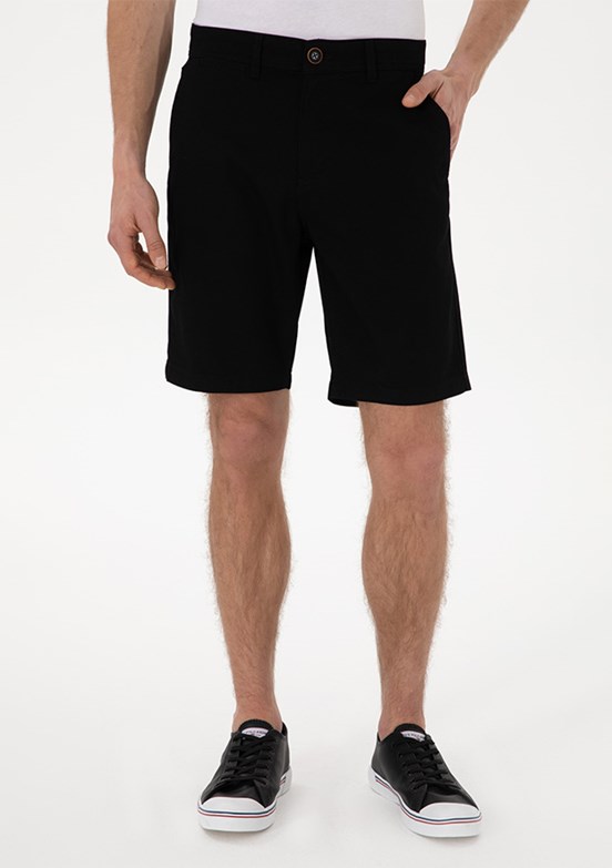 US POLO ASSN Siyah Erkek Kapri Şort