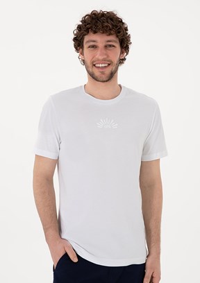 US POLO ASSN Beyaz Erkek Regular T-Shirt