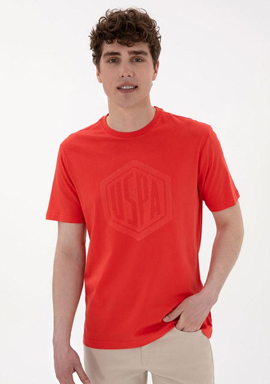 US POLO ASSN Kırmızı Erkek Regular T-Shirt