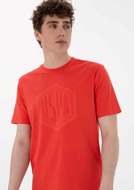 US POLO ASSN Kırmızı Erkek Regular T-Shirt