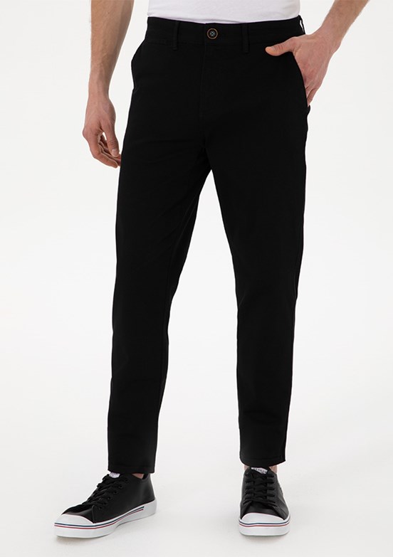 US POLO ASSN Siyah Erkek Chino Pantolon