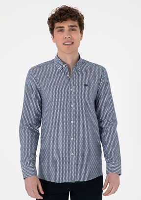 US POLO ASSN Lacivert Erkek Uzun Kol Gömlek