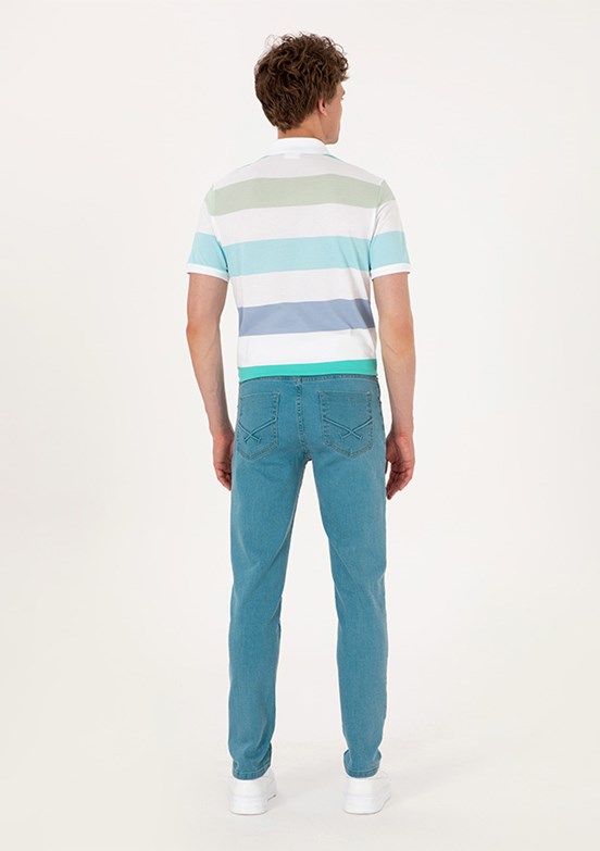 US POLO ASSN Yeşil Erkek Slim Jean Pantolon