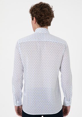 US POLO ASSN Mavi Erkek Uzun Kol Gömlek