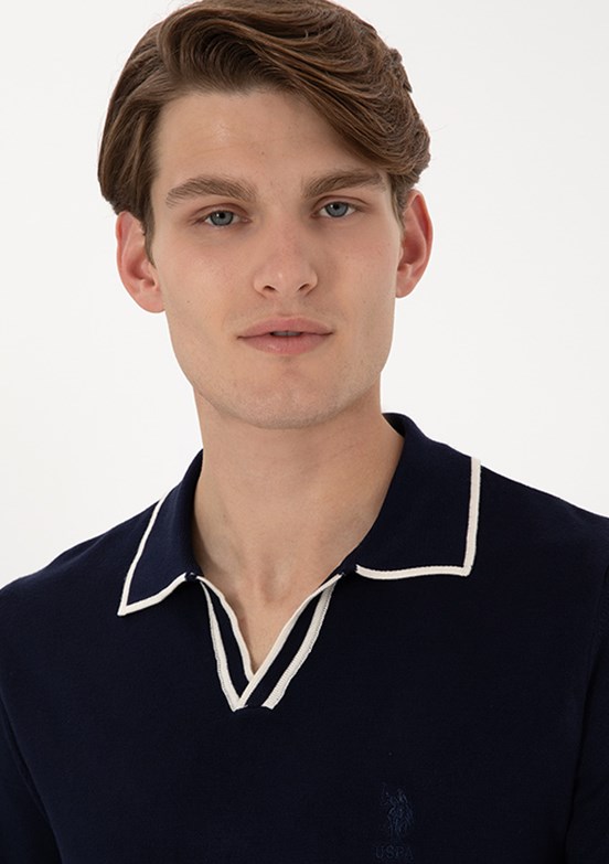 US POLO ASSN Lacivert Erkek Slim Kazak