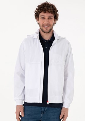 US POLO ASSN Beyaz Erkek Basic Mont