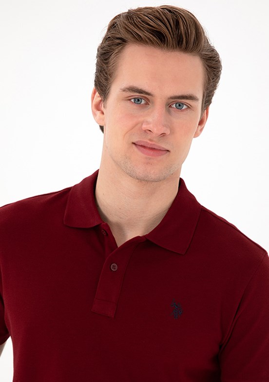 US POLO ASSN Bordo Erkek Basic T-Shirt