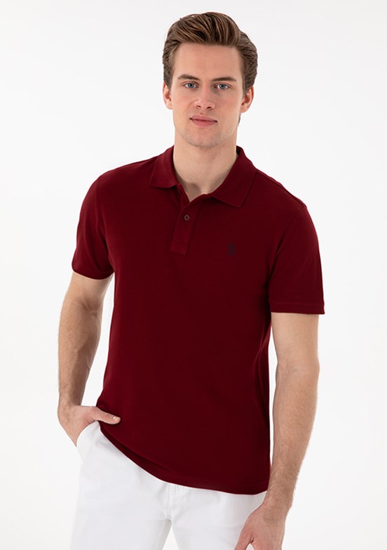 US POLO ASSN Bordo Erkek Basic T-Shirt