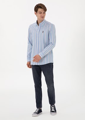 US POLO ASSN Gri Erkek Slim Jean Pantolon