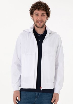 US POLO ASSN Beyaz Erkek Basic Mont
