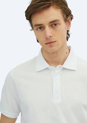 KİP Beyaz Erkek Polo Yaka T-Shirt