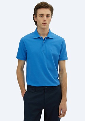 KİP Mavi Erkek Polo Yaka T-Shirt