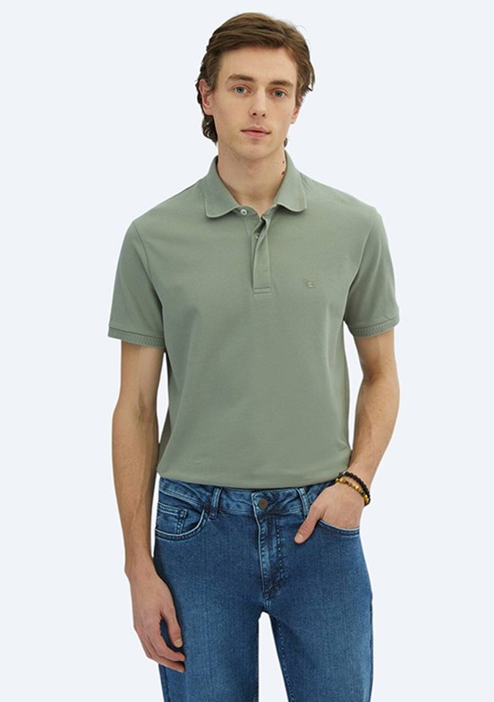 KİP Yeşil Erkek Polo Yaka T-Shirt